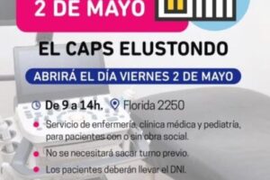 Pergamino – El CAPS Elustondo abrirá este 2 de mayo