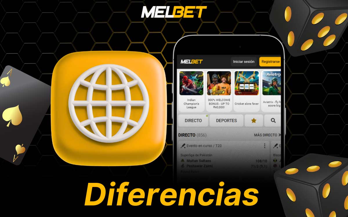 Diferencias clave entre la versión móvil del sitio y la aplicación Melbet