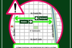 Pergamino – Cambios en el sentido de circulación de las calles Monteagudo y Rivadavia en Barrio Centenario