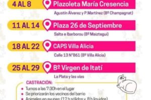 Pergamino – Conoce el cronograma del móvil de Veterinaria en el mes de agosto
